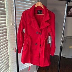 Big Chill Women's Vibrant Red Trench Coat
